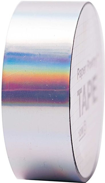 Rico Design Paper Poetry Washi Tape Holographic Silber Irisierend Breite: 1,9 cm, Länge: 10 m - Bild 1