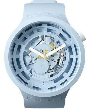 Swatch Armbanduhr, Quarz, Keramikgehäuse, 47 mm, Silikonarmband, Blau, Unisex - Bild 1