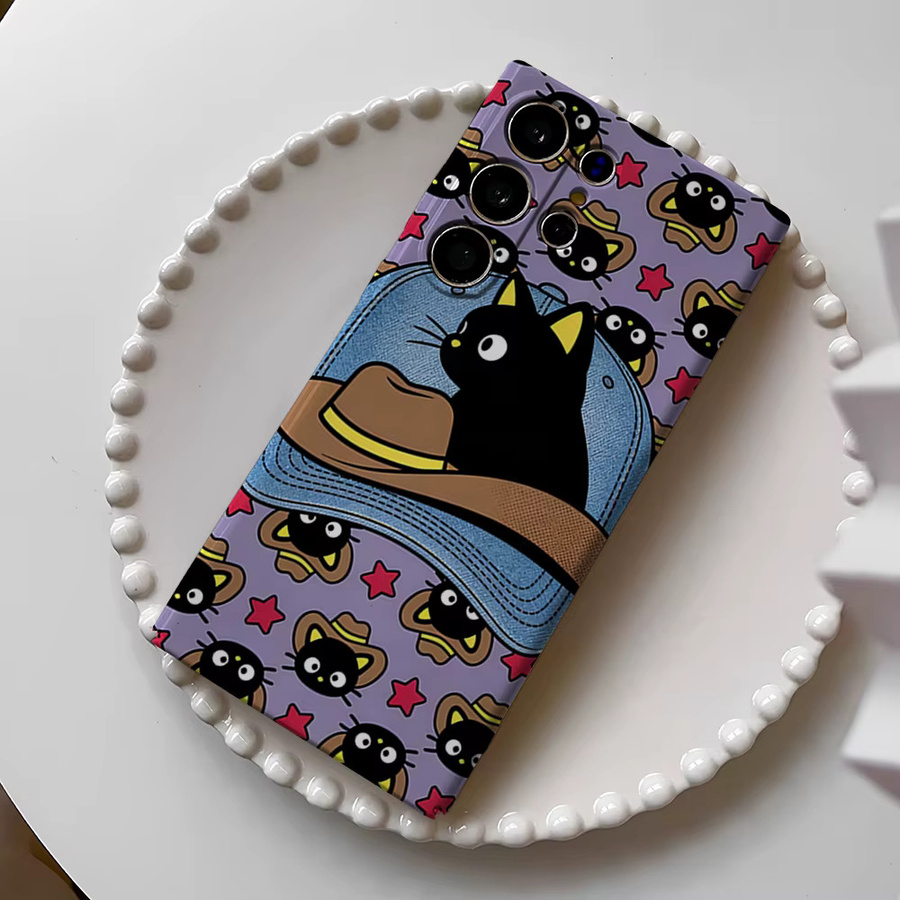 Stoßfeste Cowboy-Katzen-Handyhülle für Samsung Galaxy S26 S25 S24 S23 Ultra Plus, robuste Doppelschicht-Schutzhülle in Multicolour - Bild 3