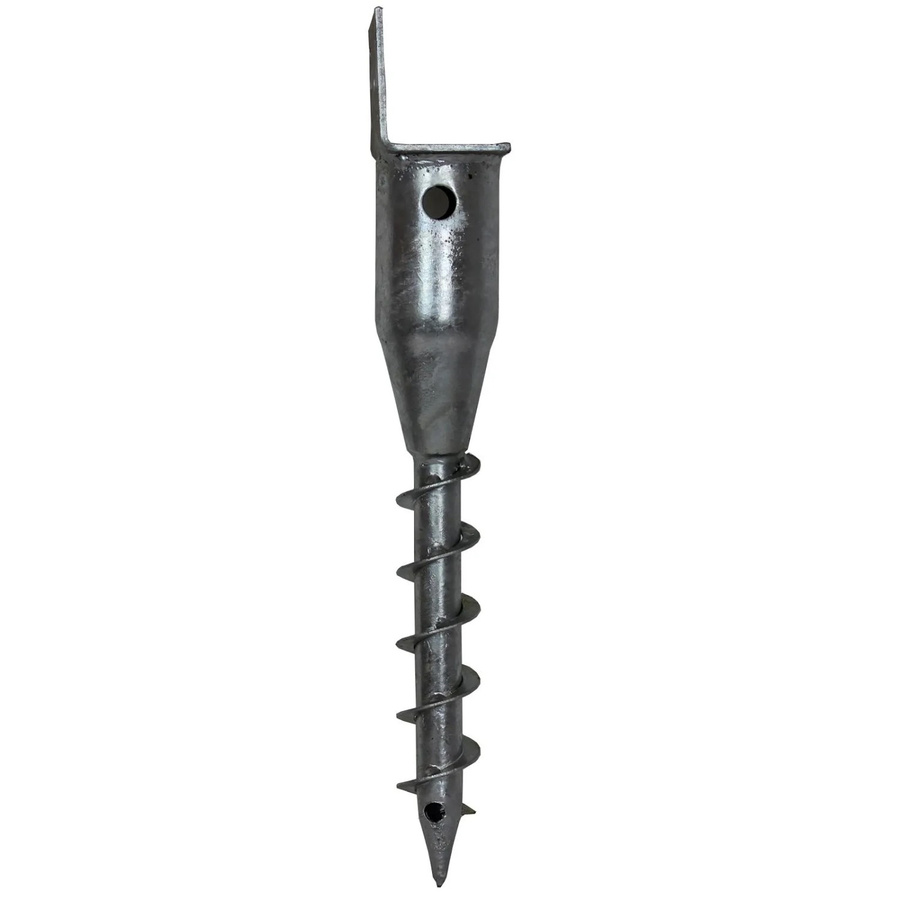 TRUTZHOLM L Profil Bodenhülse zum Einschrauben, Feuerverzinkter Stahl, Länge: 48,5 cm, Breite: 9 cm, Tiefe: 9 cm - Bild 2