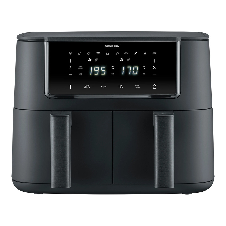 Severin Black Line Doppel-Heißluftfritteuse FR 2463 in Schwarz - Bild 2