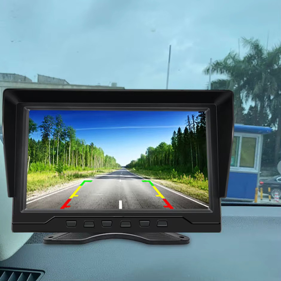QXNY 10,1 Zoll 2CH Monitor AHD1080P Rückfahrkamera DVR Recorder mit Nachtsicht in Schwarz für 24V LKW Bus und Wohnmobil - Bild 4