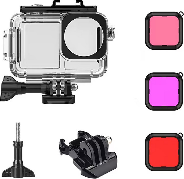 DJI Wasserdichtes Gehäuse für OSMO Action 5, Action 4 und Action 3, Unterwassertauchen bis 40 m, transparente Schutzhülle mit Filter - Bild 1