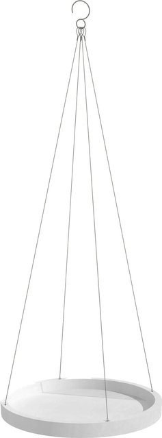 Ecopots Hängender Pflanzenhalter Weißgrau Durchmesser: 36 cm, Höhe: 3 cm - Bild 1