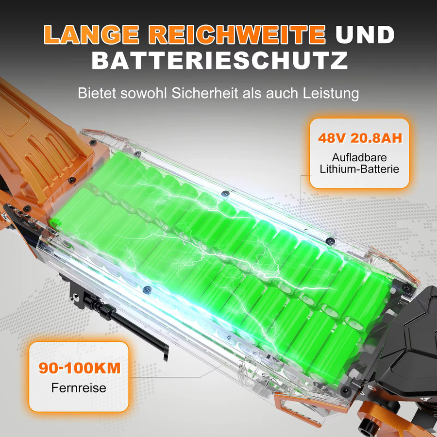 RCB KIDS D7 Pro ABE Elektroroller, klappbar, mit 10 Zoll Vakuumreifen - Bild 4