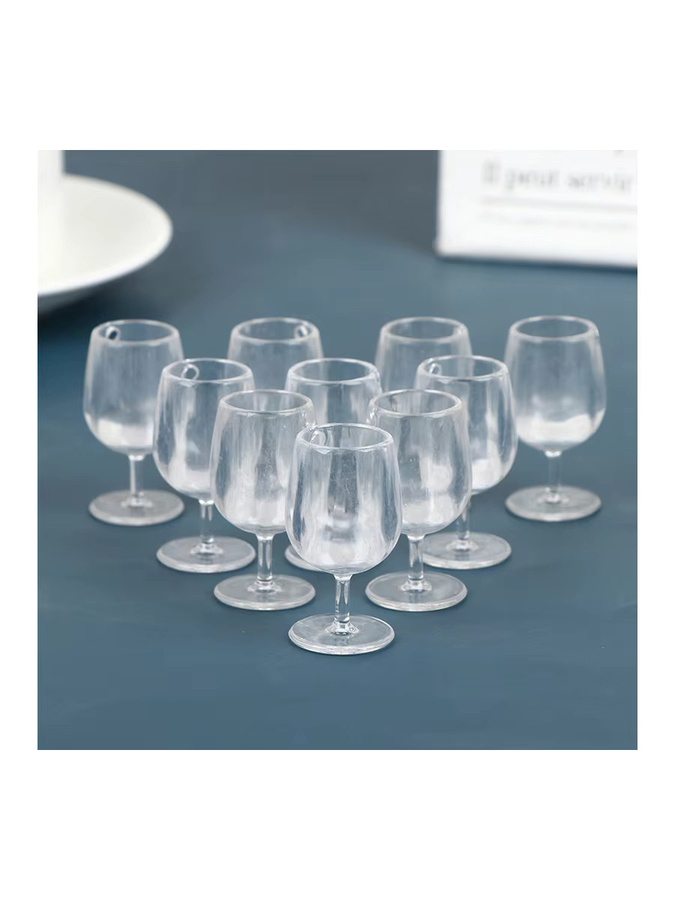 Puppenhaus Miniatur Zubehör, 10-teiliges Set, Rotwein Glas Tassen Becher Saft - Bild 4
