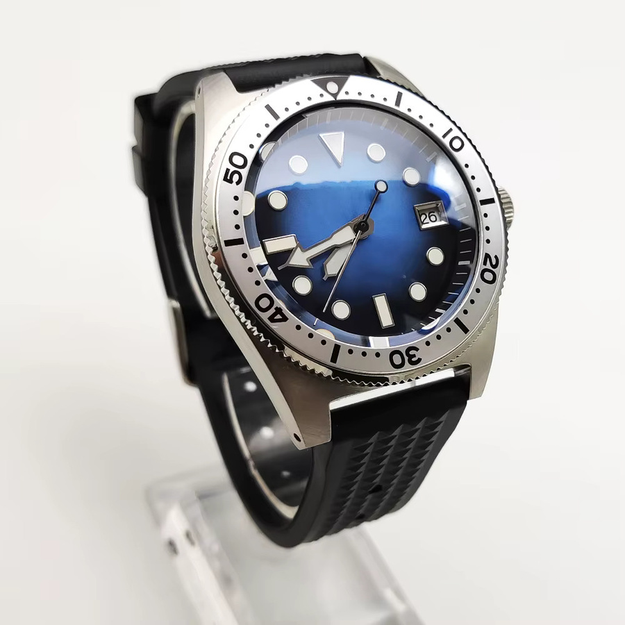 PARNSRPE Armbanduhr Edelstahl, Automatik, 38 mm, Herren, Blau - Bild 3
