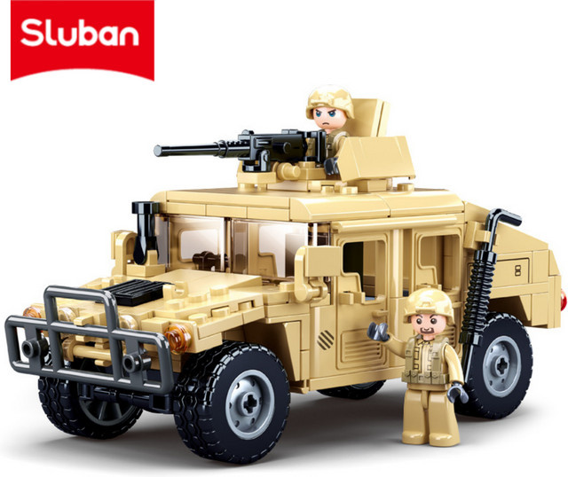 Sluban Military H1 Assault Armor Baustein-Set mit 265 Teilen in Grau und Beige - Bild 1