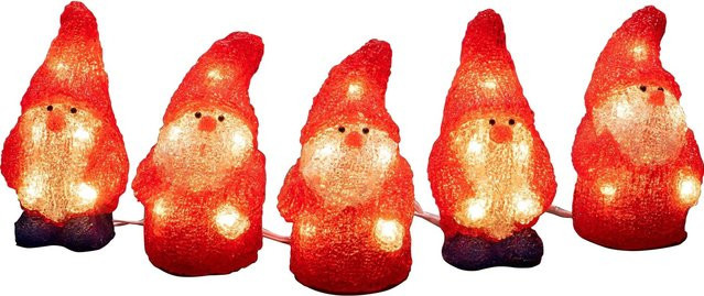 Konstsmide LED Weihnachtsmann Acryl-Figur Set in Rot mit warmweißer Beleuchtung - Bild 2