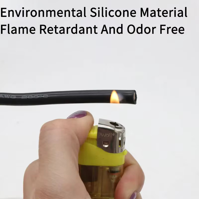 Flexibler Silikon Draht aus Kupfer mit hoher Temperaturbeständigkeit, Gelb, 1/5m - Bild 3