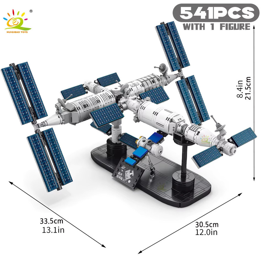 HUIQIBAO Raumstation Bausteine, Weltraum, mit Astronaut Figur - Bild 3