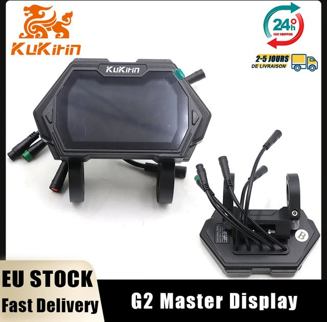 Original-Display für Kukirin G2 Master Elektroroller, LCD-Armaturenbrett Digitaler Tachometer, Version A 6-Pin oder Version B 7-Pin, Schwarz - Bild 1
