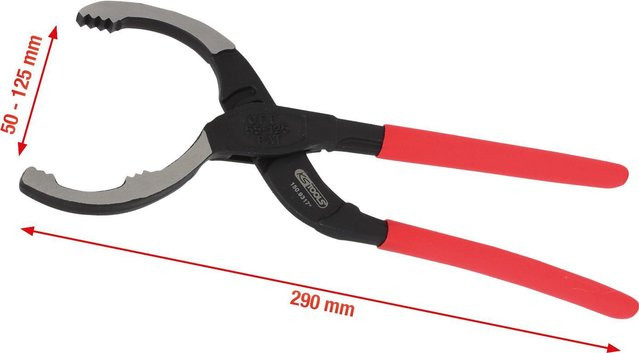 KS Tools Ölfilter-Zange aus Stahl, Spannweite: 50-125 mm - Bild 2
