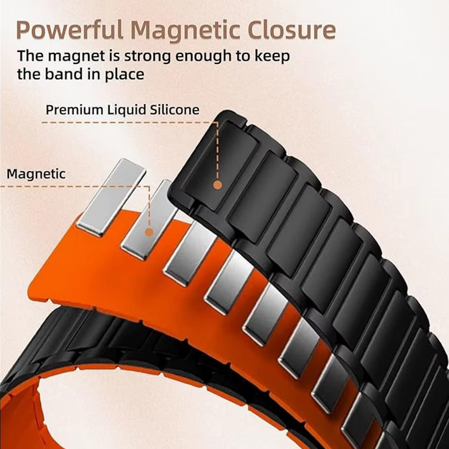 Huawei Uhrenarmband, Silikon, 22 mm, orange - Bild 4