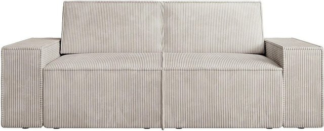 Vente-unique Sofa Amelia in Beige mit Cord-Bezug, Breite: 210 cm - Bild 1