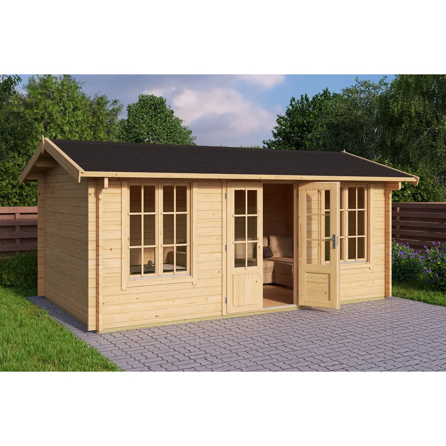 Lasita Maja Gartenhaus Pembrokeshire naturbelassen braun B/H/T: 540 x 239,4 x 280 cm - Bild 2