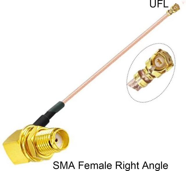 SMA Weiblich zu U.FL RG178 Adapter Buchsen Jack Anschlüsse in Gold für WiFi Router und GPS - Bild 1