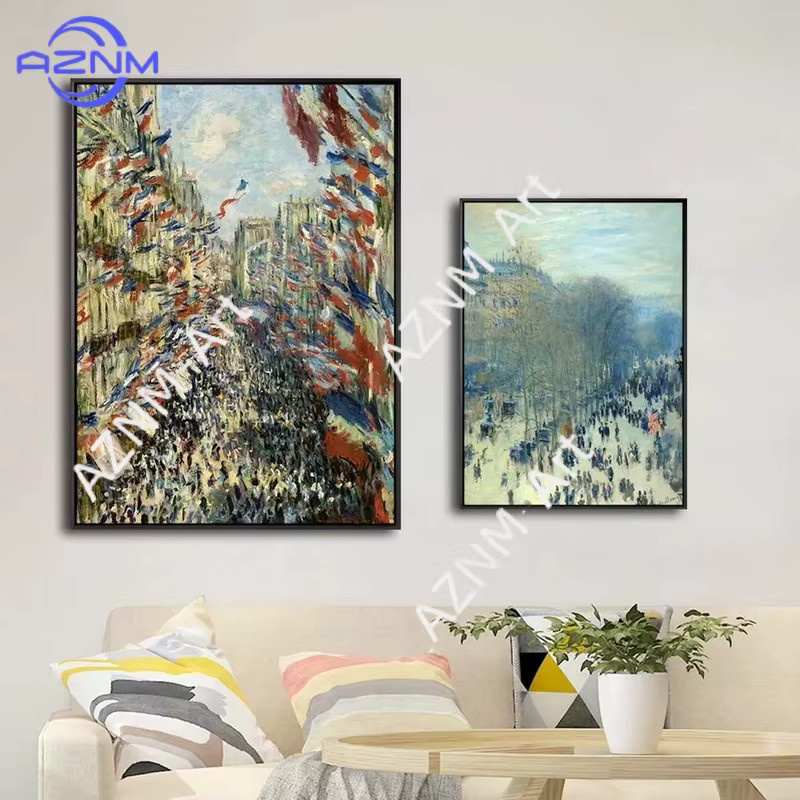 KAYOU Leinwanddruck Claude Monet Klassisches Französisches Ölgemälde Wandbild in Mehrfarbig - Bild 3