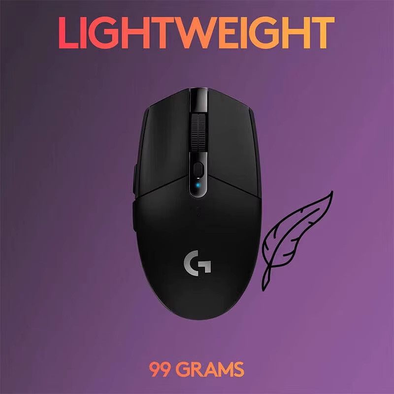 Logitech G305 Gaming-Maus kabellos, Black, 12000 DPI HERO Sensor, 6 programmierbare Tasten, LIGHTSPEED Technologie - Bild 1