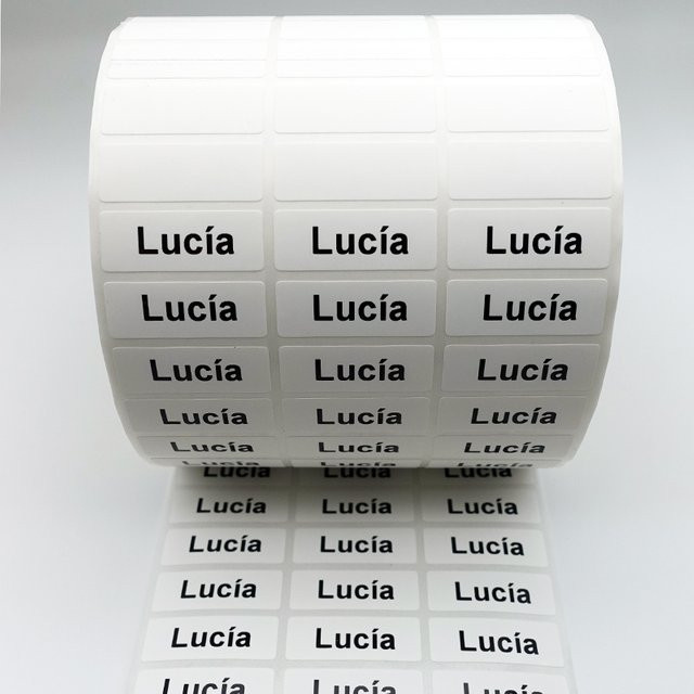 120 Stück personalisierte Namensaufkleber im Kawaii-Design, wasserfeste transparente Etiketten mit Vornamen für Schule und Schreibwaren - Bild 1