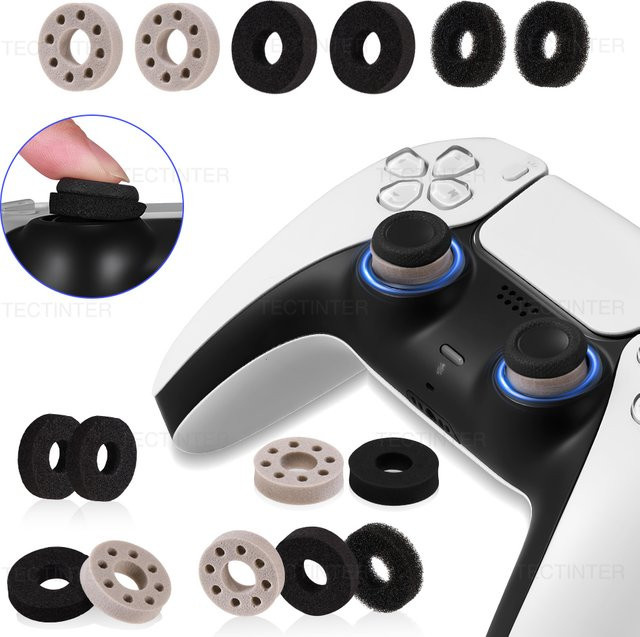 TECTINTER 12er Set Weiche Ziel-Unterstützung Schwamm-Ringe für PS5, PS4, Xbox und Nintendo Switch Controller zur Präzisionssteuerung - Bild 1