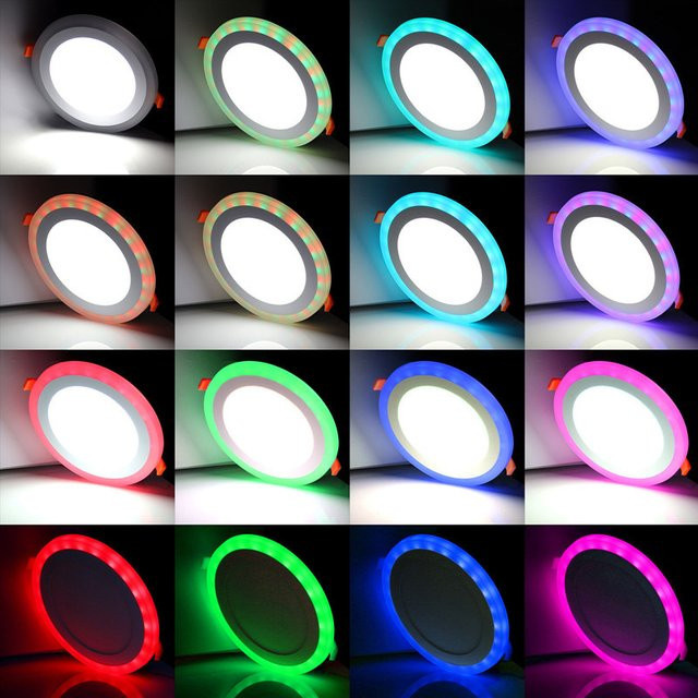 Heevye RGB LED-Einbau-Deckenleuchte mit Fernbedienung in Weiß - Bild 1