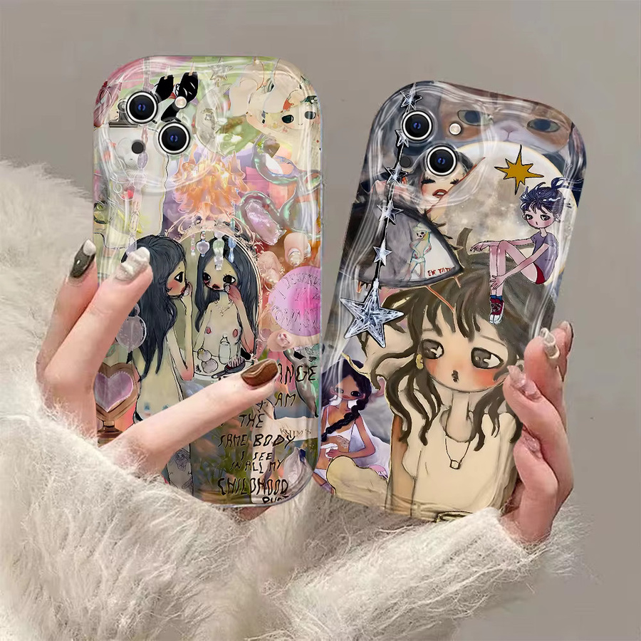 Aya Takano 3D Wave Luxus Hülle für Xiaomi Redmi Note 13 12 11 10 Pro Plus 4G 5G Multicolor - Bild 2