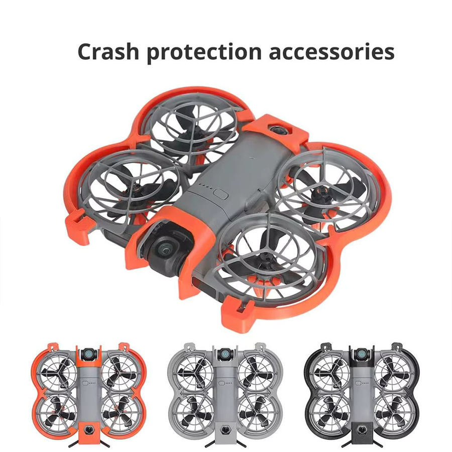 DJI NEO2 Propeller-Schutzring mit Klingenabdeckung und Kollisionsschutz in Grau und Orange - Bild 3