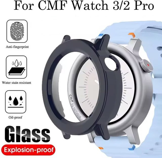 Nothing CMF Watch Pro 2 Schutzset mit Displayfolie und Stoßstangenabdeckung in Grün - Bild 1