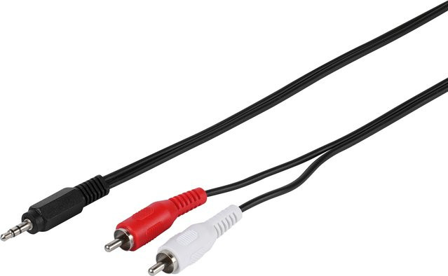 Vivanco Cinch Verbindung Klinke auf 3,5 mm Jack, Multicolor, 5 m - Bild 1