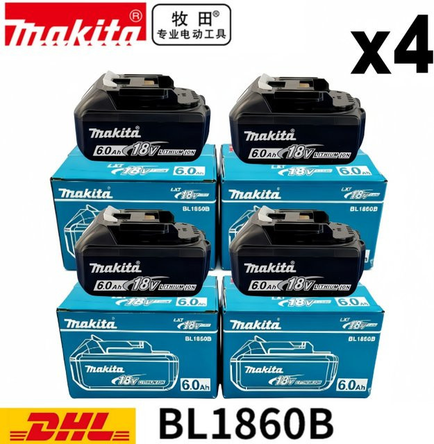 Makita Li-Ion Akku BL1860 6Ah für 18V Elektrowerkzeuge in Schwarz - Bild 1