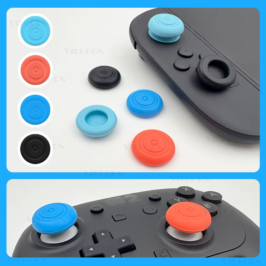 Silikon Daumen-Stick-Kappen für Nintendo Switch 2 Joycon, analoge Joystick-Kappen in Schwarz und Multicolour - Bild 3