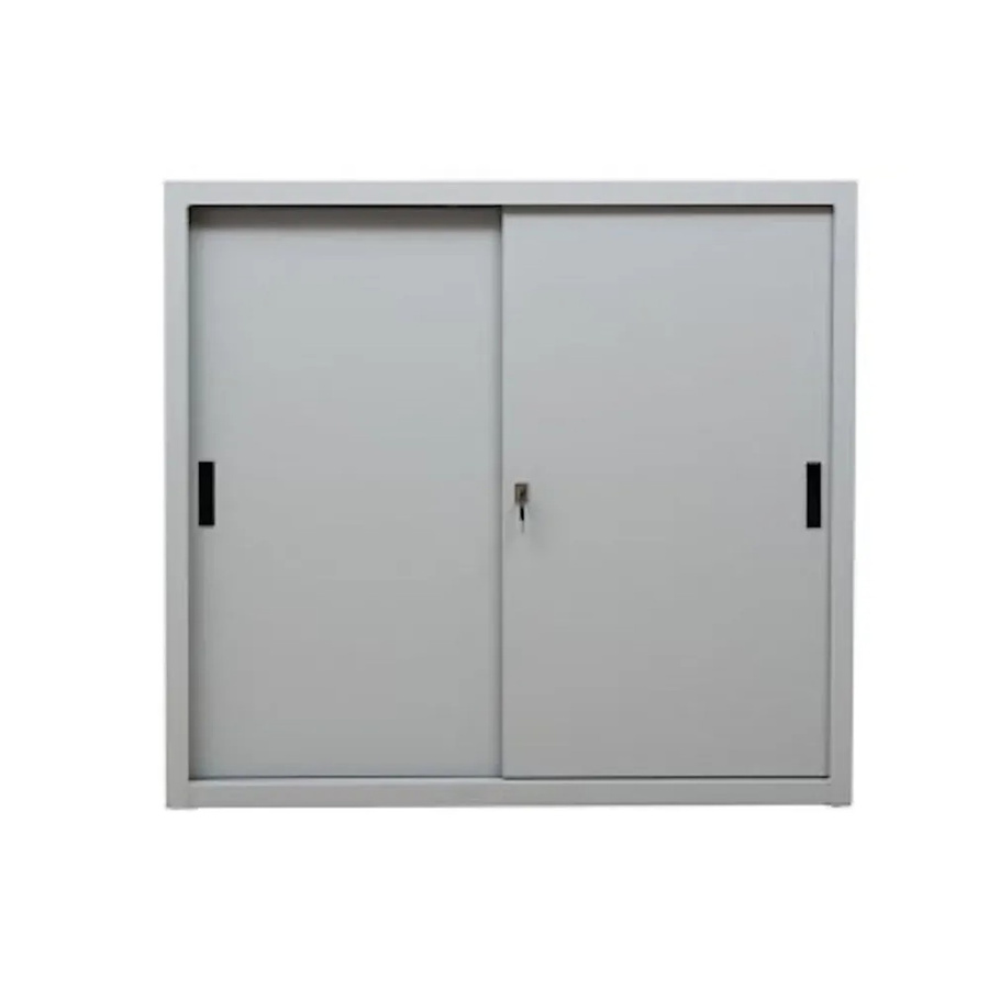 PROREGAL Schiebetürenschrank Ant 3 aus Metall in Grau, H x B x T: 109 x 120 x 45 cm - Bild 2