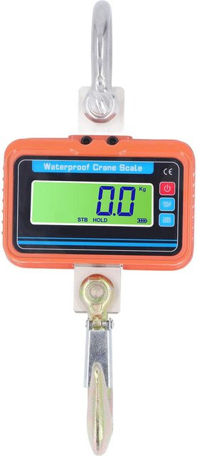 Aimo Digitale Kranwaage mit LCD-Display und Fernbedienung, 3000 kg Tragkraft, Orange - Bild 1