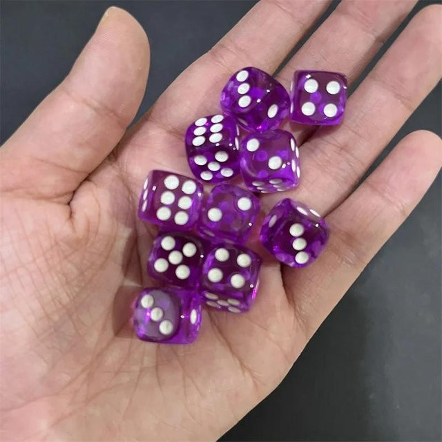 Binchi Outdoor Product Acryl Transparent D6 Punkt Würfel, 50 Stück - Bild 1
