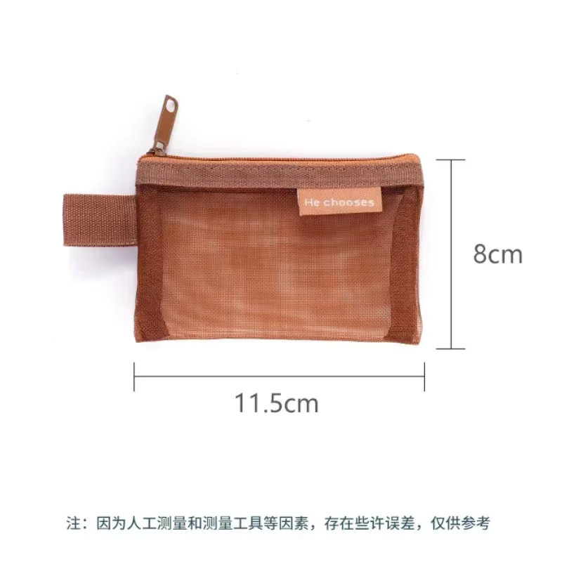 Quadratische Nylon-Mesh Münztüte als Organizer für Lippenstift, Schlüssel und Kopfhörer - Bild 5