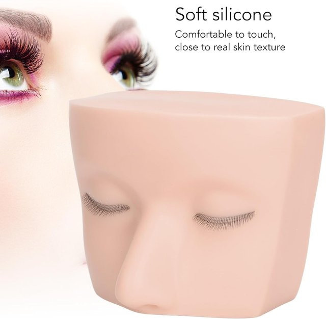 魔睫丝 Make-up-Übungskopf mit 3-Schicht-Wimpern, Silikon, Unisex - Bild 1