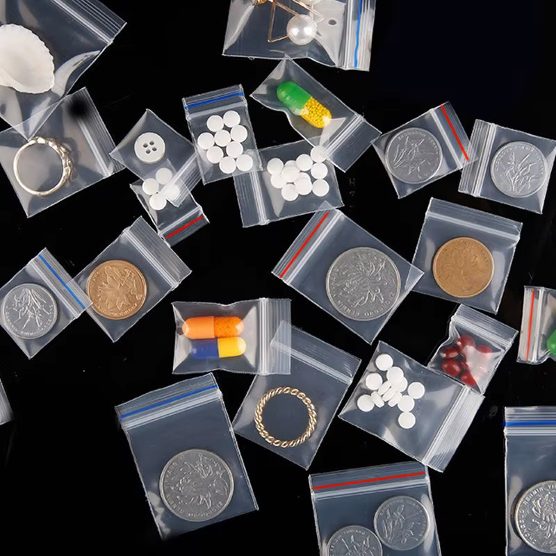 100 Stück Gmarty Plastik-Druckverschlussbeutel transparent zur Verpackung von Pillen und Schmuck - Bild 3