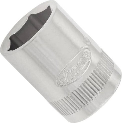 Vigour Steckschlüsseleinsatz V2271N mit 3/8 Zoll Innenvierkant und 13 mm Außensechskant-Profil in Silber - Bild 1