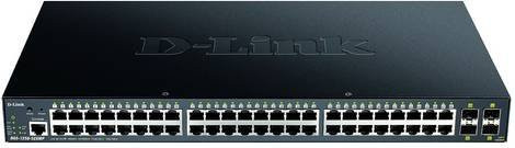 D-Link DGS-1250-52XMP/E Netzwerk Switch mit 48 RJ45 und 4 SFP+ Ports, 176 Gbit/s, PoE-Funktion, Schwarz - Bild 2
