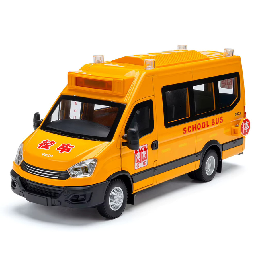 RMZ City Krankenwagen Schulbus, Spielzeugautos, 1:24, Metall, mit Licht und Sound - Bild 2