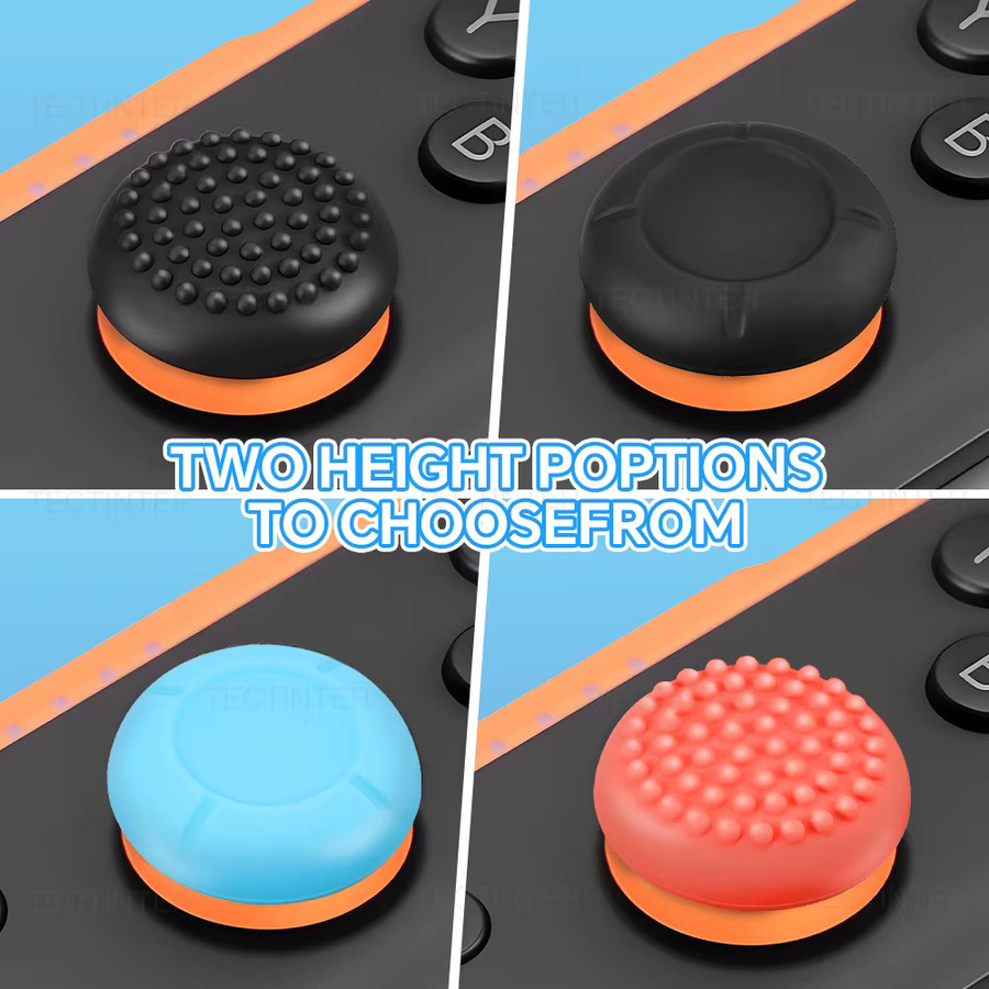 TECTINTER Silikon-Daumengriffe für Nintendo Switch 2, PS5, PS4 und XBOX, Transparente Analog-Stick-Kappen Zubehör, 2/4 Stück - Bild 2