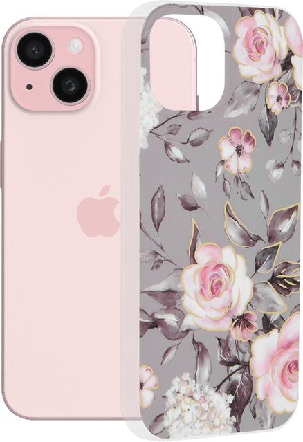 Techsuit Handyhülle für Apple iPhone 15 in Grau mit Marble Design - Bild 1