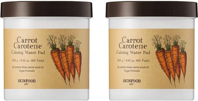 SKINFOOD Carrot Carotene Beruhigendes Wasser-Pad, 120 Stück, Unisex - Bild 1