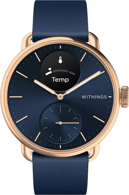 Withings ScanWatch 2 Hybrid-Smartwatch, Edelstahl, Blau, 38 mm, Unisex - Bild 1