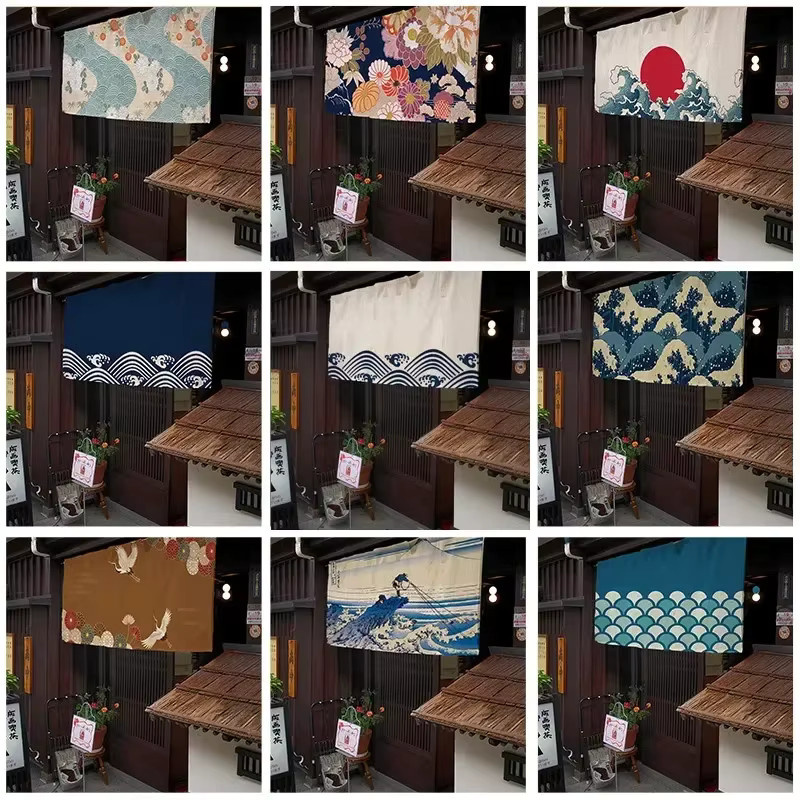 VIKAMA Vorhang im japanischen Stil als Sichtschutz für Wohnzimmer und Schlafzimmer, B: 140 cm, H: 70 cm - Bild 4