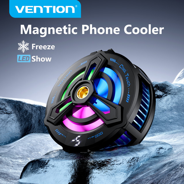 Vention Magnetischer Handy-Kühler mit Radiator für Gaming in Schwarz - Bild 1