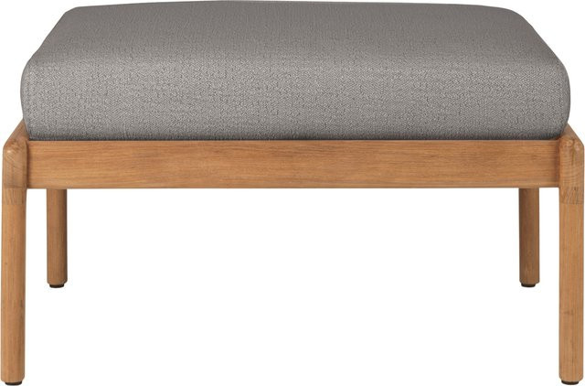 Ethnicraft Jack Outdoor Fusshocker aus Teakholz in Braun mit Polster inklusive - Bild 1