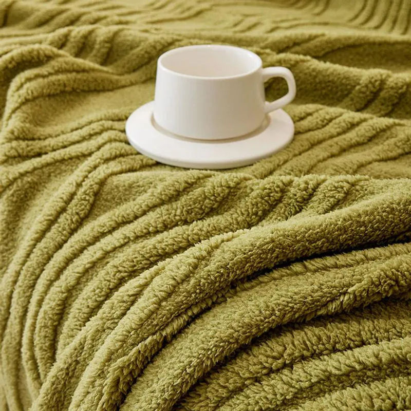 Super Six Plüsch Sofabezug Matcha Green, Reversible Sofadecke aus Polyester und Velvet für Herbst und Winter, B/T: 180 x 130 cm - Bild 2
