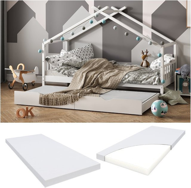Vitalispa Kindermatratze Schaummatratze Weiß B: 90 cm, T: 190 cm, Härtegrad H2 - Bild 1